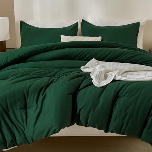 Grey Cotton Comforter Queen Size, Breathable Bedding Sets 3 Pieces for All Season