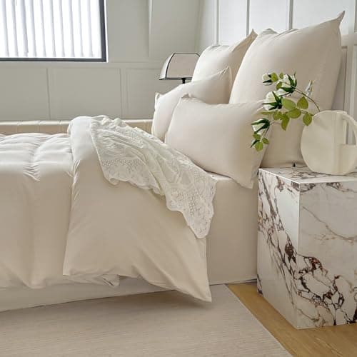 White Ultra Soft Boho Tassel Queen Duvet Cover & Pillow Shams 3-Piece Set