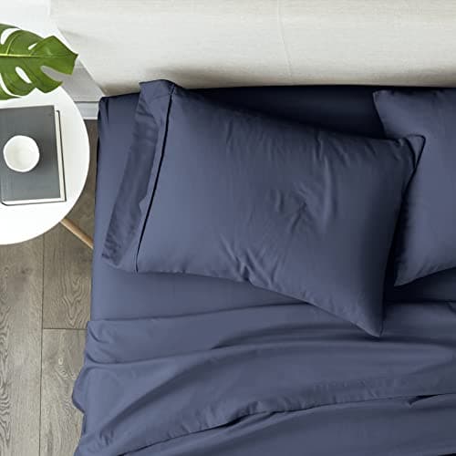 Luxe Queen Size Pillow Covers - Ultra Soft & Navy - Home Decor Gifts
