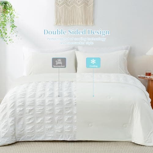 Q-Max 0.4 Reversible Cooling Comforter Queen Size White