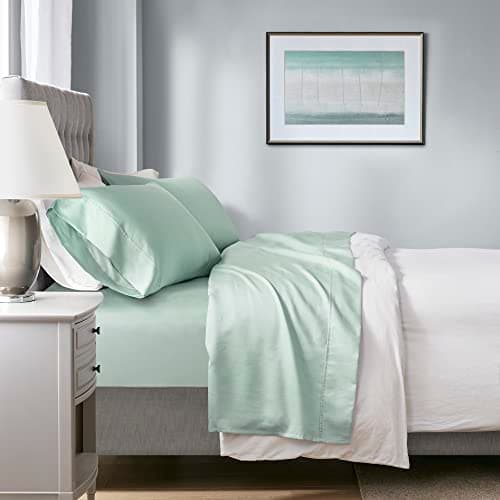 Beautyrest All Season Smart Temperature Sheets, King, Seafoam, 1000 Thread Count