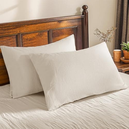 Shilucheng 100% French Linen King Size Sheets - Breathable, Soft & Durable