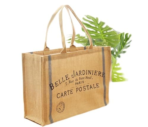 Jute Tote Bags with Laminated Interior and Soft Handles