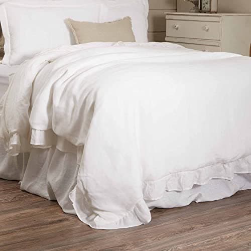 Piper Classics Provincial Linen White Queen Duvet Cover, 90" x 90"