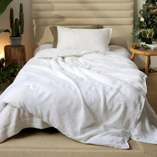 XZ XIFA Queen Size Linen Duvet Cover & Pillowcases Set