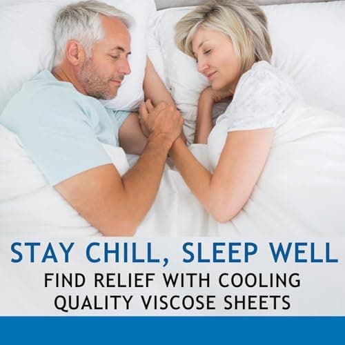 Cooling Bamboo Viscose Queen Sheet Set - Gray - Moisture Wicking & Ultra Soft