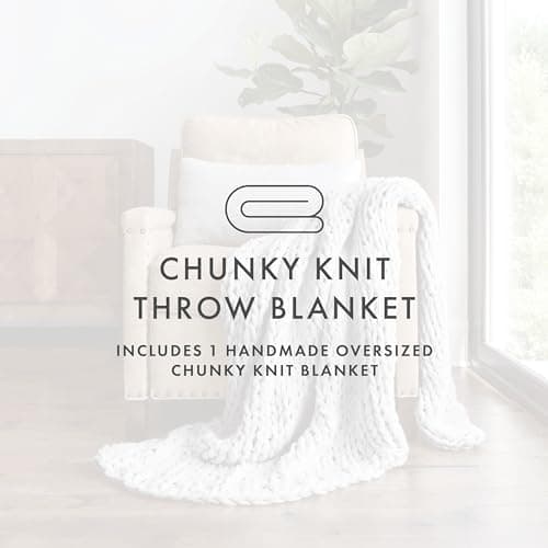 Chunky Knit Throw Blanket - Hypoallergenic - Cozy Home Accent