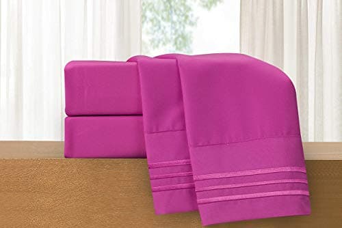 Luxury 1500 Thread Count Microfiber 4-Piece Bed Sheet Set - Queen, White