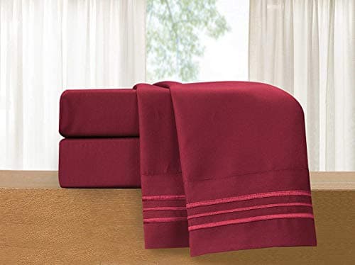 Luxury 1500 Thread Count Microfiber 4-Piece Bed Sheet Set - Queen, White