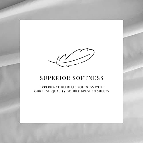 Soft and Cooling Twin Sheets - Deep Pocket Fits 16 Thick Beds - 3 Piece Twin Sheet Set in Light Gray