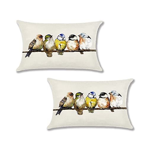 Dinosaur Lumbar Pillow Covers, 12x20 inch, Kids Dino Decor Cushion Cases