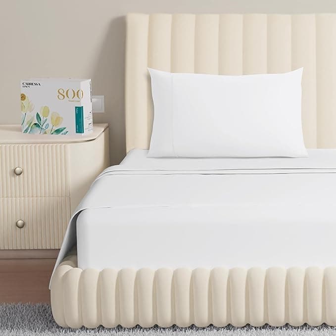 Carressa Linen Egyptian Cotton King Sheets, 800 Thread Count, Sateen Weave