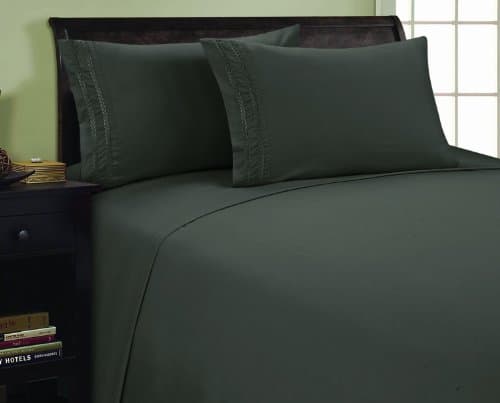 Elegant 1500 Thread Count Microfiber Twin Sheet Set, Deep Pocket Up to 16", Purple