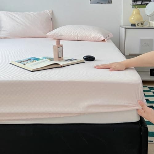 Light Green Thin Stripe 59"x79" Long Staple Cotton Queen 3 Piece Sheet Set
