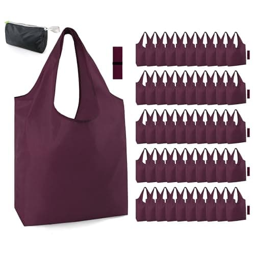 BeeGreen Foldable 50LBS Extra Large Reusable Grocery & Shopping Bags (10 Pack, Colorful)