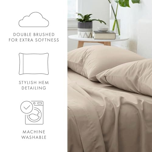 Luxurious King Size Pillow Covers - Ultra Soft 40x20 - Taupe - Gifts for Women