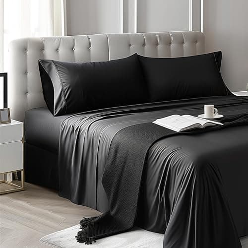 Hotel Luxury Grey Deep Pocket Microfiber Sheet Set, Shrinkage and Fade Resistant, Lightweight & Breathable