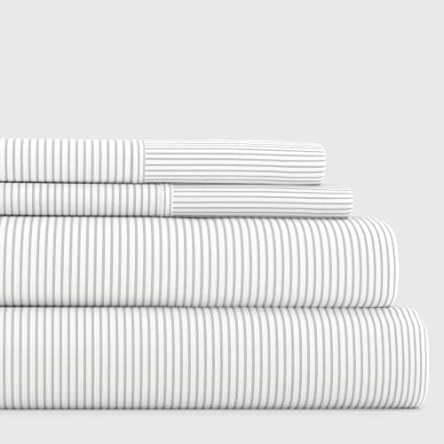 Ultra-Soft & Cooling Bed Sheets - Jade Arrows Design - Full Size - Deep Pocket Fits 16 Mattress