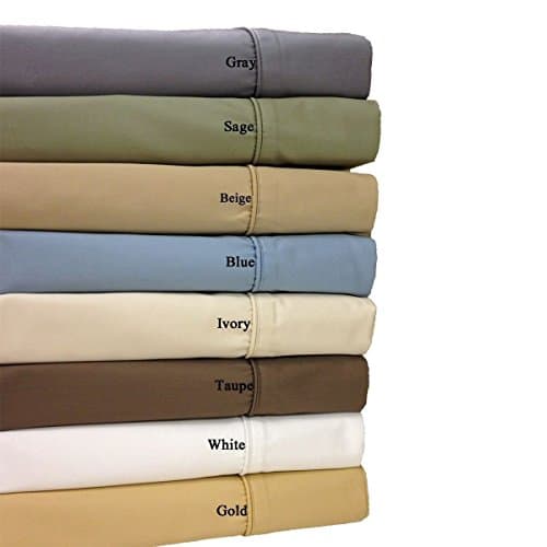 100% Cotton, 1000 Thread Count, 22-Inch Extra Deep Pocket King Bed Sheets, White