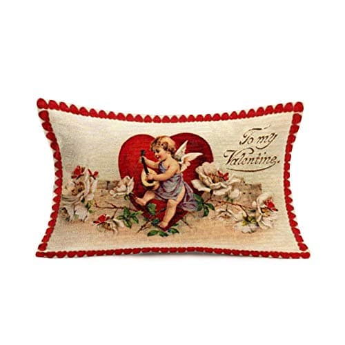 Retro Red Tractor Throw Pillow Covers, 12x20 Inches, Farmhouse Decor