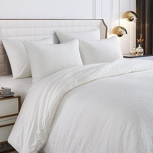 Burnt Orange Cotton Linen Queen Comforter Set
