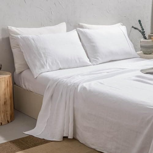 Meadow Park 100% Washed French Linen Sheet Set - California King