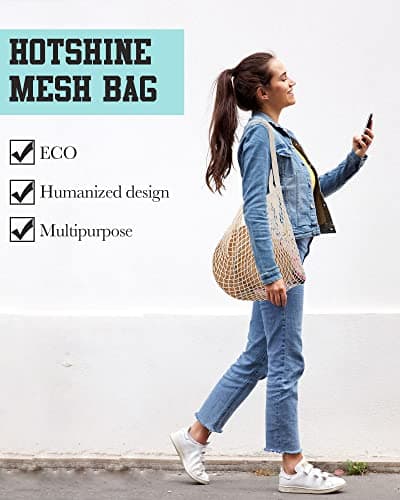 Eccly 12-Piece Reusable Mesh Grocery Bag Tote with Handles