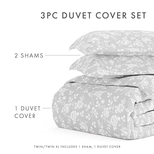 King Size Linen Duvet Cover Set with 2 Pillow Shams for a Dreamy Bedroom