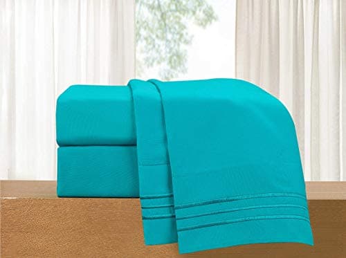 Luxury 1500 Thread Count Microfiber 4-Piece Bed Sheet Set - Queen, White