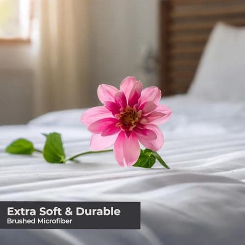 Extra Soft, Cooling Full Size Bed Sheets - Sleepy Town Brushed Microfiber Deep Pocket Set