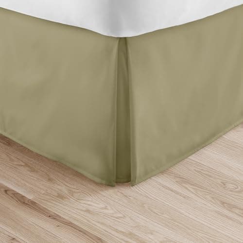 Ultra Soft Linen Market Queen Bed Skirt, White - Hotel Quality, Shrinkage & Fade Resistant