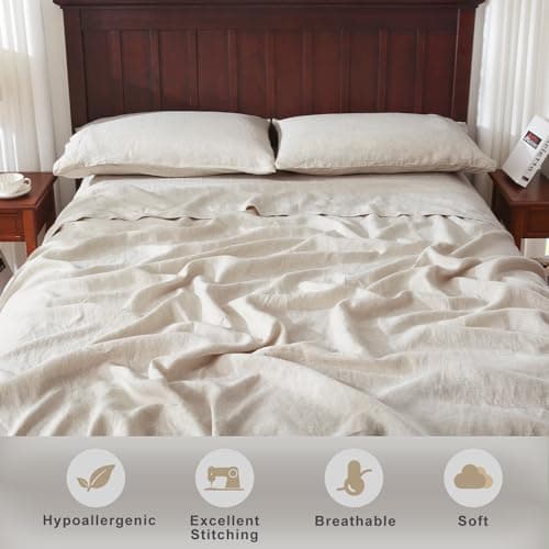 100% French Natural Linen Flax Bedding 4pc Set (full size)