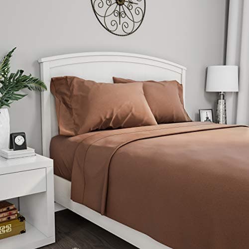 Lavish Silver Brushed Microfiber 4-Piece Bed Linens Set, Full, Gray