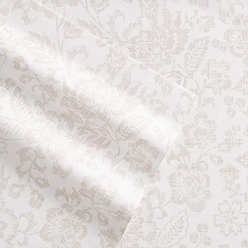 Mae Queen Stone Cottage Cotton Percale Sheets, Crisp & Cool Bedding Set