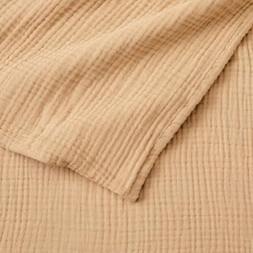 100% Cotton Muslin King Size Blanket | Soft, Breathable, Lightweight Bedding | Maria Collection