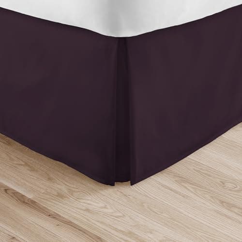 Ultra Soft Linen Market Queen Bed Skirt, White - Hotel Quality, Shrinkage & Fade Resistant