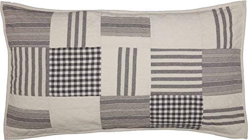 Piper Classics Gray Gables King Size Quilted Sham, Country Cottage Style