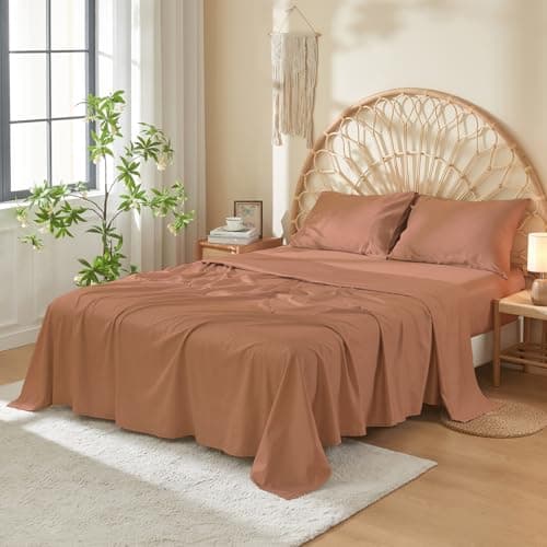 DOZ 100% Long Staple Cotton King Sheets, Soft Sateen Weave, Cooling & Durable