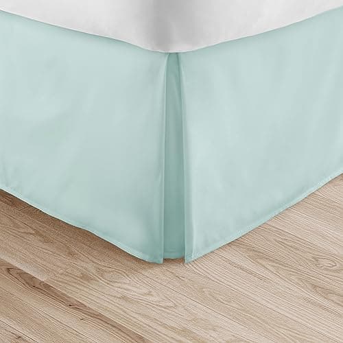 Ultra Soft Linen Market Queen Bed Skirt, White - Hotel Quality, Shrinkage & Fade Resistant