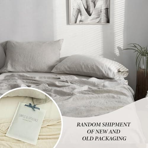 Simple & Opulence French Linen Queen Size Washed Pillowcases - Set of 2 (20''x30'')