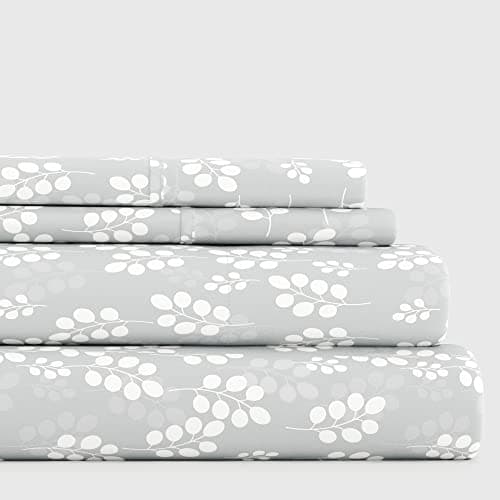 Ultra-Soft & Cooling Queen Bed Sheet Set - Pale Blue Wheatfield