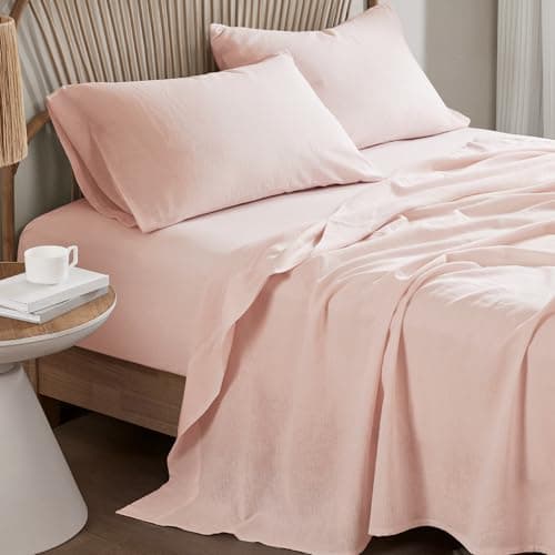 Hyde Lane Organic Linen Sheet Set - 4 Pcs Sage Green Queen Size