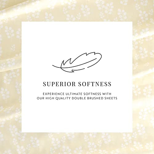 Ultra-Soft & Cooling Queen Bed Sheet Set - Ivory Wheatfield