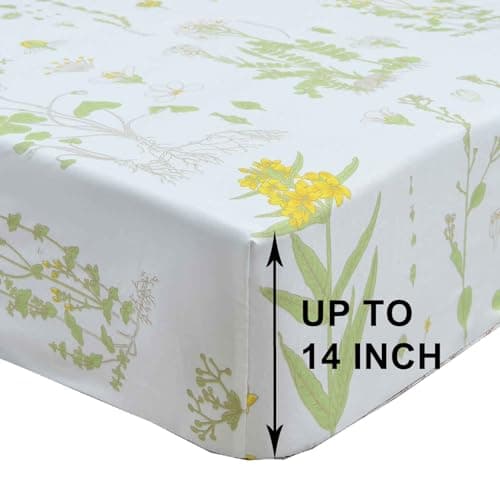 Nanko Floral Bedding Set Full Size 4 Pieces - Soft Microfiber, Aesthetic Chic Farmhouse Decor