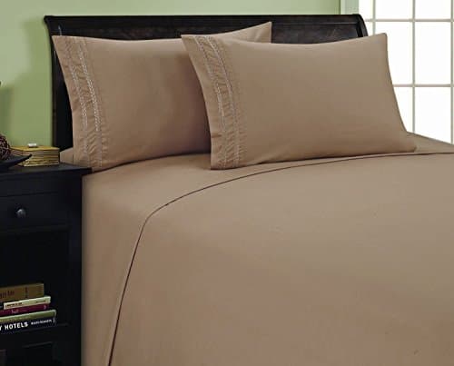 Elegant 1500 Thread Count Microfiber Twin Sheet Set, Deep Pocket Up to 16", Purple