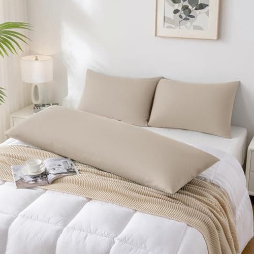 JELLYMONI Linen Grey 20x26 Pillowcases Set of 2 100% Washed Cotton