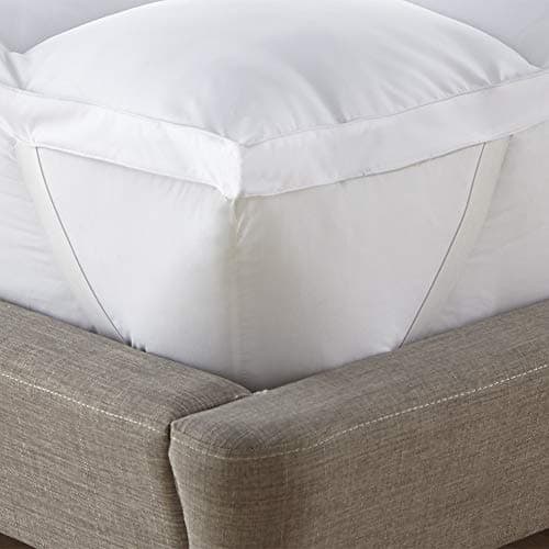 White Linen Queen Mattress Pad, Soft & Plush (BC-MATTPAD-Queen)