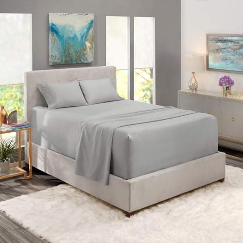 True Luxury Egyptian Cotton King Size Sheets 1000 Thread Count Silver Grey