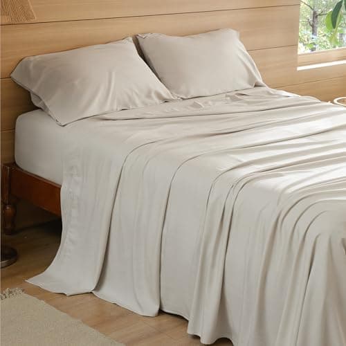 King Size Linen Cotton Sheets Set - 4 Pcs for All Seasons