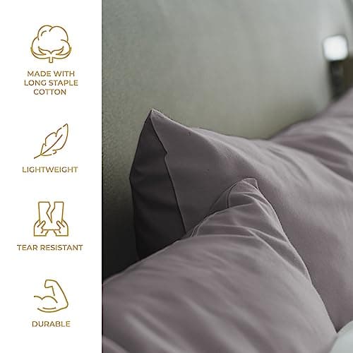 Luxury Cotton Pillowcase Set - Soft 400 Thread Count Sateen Weave Covers for Hotels, Homes, Hospitals